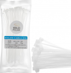 Premium kaablipaelad - Selge/valge 100 Pack Nailonplastist iselukustuv v&auml;ike kaablipael selge (valge/selge, 370mm x 4.8mm, 100 Pack)