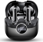 K&otilde;rvaklappide Bluetooth ANC m&uuml;rasummutus, 2026 Bluetooth 5.4 k&otilde;rvaklapid -45 dB ANC-ga, adaptiivne m&uuml;rasummutus, juhtmevabad Bluetooth k&otilde;rvaklapid 6-mikrofoniga AI Clear Call, IP7, 40H m&auml;nguaeg