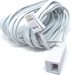 BT Verl&auml;ngerungskabel f&uuml;r Telefonkabel, 431A, BT-Stecker auf Buchse, 4 Dr&auml;hte, flaches Kabel (5 m)