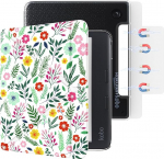 E NET-CASE eemaldatav magnetiline &uuml;mbris 7-tollisele Kobo Libra 2 (2021) E-lugerile, ultra l&auml;bipaistev, lihtne eemaldada ja paigaldada, automaatne puhke-/&auml;rkamisrežiim (suvine lill)