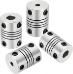 hankekaart Flexible Kupplungen, 3,17 mm kuni 6 mm, Gelenkverbinder aus Aluminiumlegierung, flexible Wellenkupplungen, Motorkupplung f&uuml;r 3D-Drucker, CNC-Maschine, Motorf&uuml;hrung, DIY-Encoder D15 x L 20