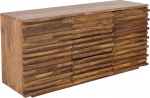 Riess Ambiente Solid Sideboard Relief 160 cm Sheesham Wood Stone Finish Chest of Drawers Sideboard Cabinet