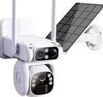 LASTCOW 4G Low Power Solar Camera, 2K Dual Cameras for Home Security, 360&deg; View, Wi-Fi, Dual Lens Linking, Security Cameras, Wireless