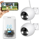 4MP v&auml;livalvekaamera aku WiFi kaamera v&auml;ljas PIR liikumisanduriga, &ouml;ine n&auml;gemine, IP66 kaitse, funktsionaalne koos Alexaga