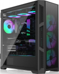 Raijintek Ponos Ultra Mesh Midi Tower, karastatud klaas, must