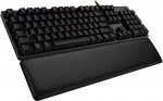 Logitech G513 mehaaniline m&auml;nguklaviatuur, GX-Brown Tactile l&uuml;litid, RGB valgustus, USB l&auml;bip&auml;&auml;sulukk randmetugi m&auml;luvahuga, alumiiniumist korpus, prantsuse AZERTY paigutus, must