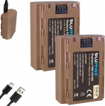 2 x Blumax aku &uuml;hilduv Sony NP-FZ100 | 2600 mAh USB Type-C laadimisportiga - Alpha 9 III A9 III A9 / A7C A7 III - IV // A1 6700 FX30 ZV-E1 jaoks.