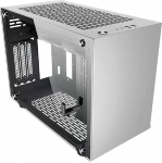 Noua Parvus Q2 Silver Case Mini ITX for PC Office Mini Tower 0,5 mm SPCC 4 x USB 3.0 / 2.0 Karastatud klaasist k&uuml;ljepaneelid (K x L x B x L: 264 x 349 x 185 mm)