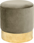 AKORD kuldne veluurist riiuliga 39 cm | Pouffe | Jalahoob | V&auml;ikeste asjade hoidmine | Veluurist polsterdatud | Tepitud pouf | B 39 x K 40 x S | Kaal 5,70 kg | Beež/beež | Beež
