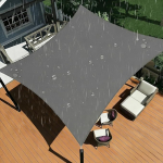 Shade&Beyond Markiis 2 x 3 m Ristk&uuml;likukujuline veekindel 95% UV-kaitsega PES pol&uuml;ester koos paigaldusk&ouml;itega aeda Patio R&otilde;dule Hall Antratsiit