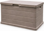 Mehrzweck-Aufbewahrungsbox, 170 l, f&uuml;r Au&szlig;en, Innen, &Ouml;ffnung oben, Holzoptik, Taupe, Beh&auml;lter, Organizer, Aufbewahrung, hergestellt in Italien (Taupe 170 l)