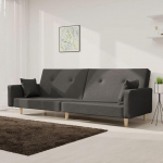 Diivanvoodi 2-kohaline 2 padjaga tumehall kangas, Lounge diivan, Diivanid ja diivanid, Relax diivan, Diivan elutuppa, Diivan magamisfunktsiooniga - 375742