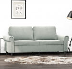 LAPOOH 359529 2-kohaline diivan, helehall, 140 cm, Samet, Lounge diivan, Diivanid ja diivanid, Relax diivan, Diivan elutuppa