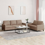 Homgoday komplekt 2 Faux Leather Cappuccino padjad diivanvoodi elutoa diivanikomplekt v&auml;ljas aed &otilde;uem&ouml;&ouml;bel y
