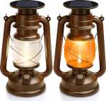 Solar Lantern Outdoor 2 Pack Solar Lantern Garden LED Storm Lamp Kaks valgustusrežiimi Dekoratiivne latern Veekindel veranda Patio Yard Garden Camping