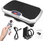 Triclicks Vibration Plate Full Body Training Device 5 Training Programs Vibration Platform with Remote Control Training Bands for Full Body Workout Lose Fat for Auult Home Fitness