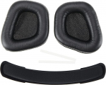 1 paar k&otilde;rvapadjad koos peapaelaga, mis &uuml;hilduvad Corsair Void/Void Pro/RGB Elite juhtmevaba valgu nahast k&otilde;rvaklappide asendamine Mustad k&otilde;rvaklapid