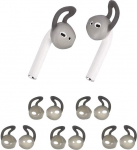 OneCut 5 paari silikoonist k&otilde;rvaklappe, mis &uuml;hilduvad AirPods 1 & 2 Silikoonist pehme mittelibisev spordik&otilde;rvaklapid Anti Drop Ear Hook Gel k&otilde;rvaklappide k&otilde;rvaklappide kaitsvad tarvikud (Hall)