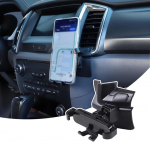 Ford Ranger 2015-2021, keskkonsool, &otilde;huventilaatori telefonihoidik, 360&deg; p&ouml;&ouml;ramine, autokinnitus, &otilde;huv&auml;ljundi telefonihoidik (stiil B), autohoidik, &uuml;hildub Ford Ranger 2015-2021, keskkonsool, &otilde;huventilaatori telefonihoidik (stiil B)