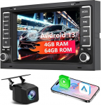 Autoradio VW Touareg 2004-2011, T5 Multivan 2004-2009 jaoks, juhtmevaba Carplay & Android Car, 7-tolline autoraadio WiFi/GPS navigatsiooniga / tagurduskaameraga / SWC 4G+64G