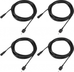 QWORK 4 tk 4m pikenduskaabel aiavalgustuse v&auml;lisvalgustitele - 22AWG - veekindel IP65 - DC liides 3.5&times;1.35mm