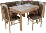 Hall II nurgapingi grupp - s&auml;&auml;stupakkumine Natural Beech / Chocolate Vintage