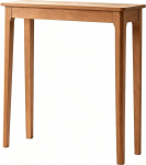 Console Table aus Massivholz, Konsolentisch mit Abgerundeten Ecken, Geeignet f&uuml;r Wohnzimmer, Flur, Foyer(Yellow,100x30x85CM/39x12x33IN)