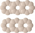 Tischsets Set 6er aus Silikon - rutschfeste & Waschbare Platzsets f&uuml;r Innen/Au&szlig;en | F&uuml;r Familienessen, Festdeko & K&uuml;chentisch, Leicht zu Reinigen(Size:Rund,Color:Grau)