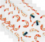 Stoff-Tischsets, waschbare Tischsets f&uuml;r Esstisch, 4er-Set,Aquarell Sushi