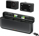 Osmo Action 5 Pro laadija DJI Osmo 360/Action 5 Pro/Action 4/Action 3 akudele, uuendatud USB kiirlaadimiskohver koos C-t&uuml;&uuml;pi kaabliga, TF-kaardi hoiukoht (aku ei kuulu komplekti).