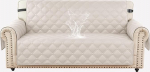 XINEAGE Wasserdichte Sofabez&uuml;ge, 2-Sitzer, Zweisitzerbez&uuml;ge mit elastischen B&auml;ndern und Taschen, dreifach rutschfeste Sofa-Schonbez&uuml;ge, waschbarer M&ouml;belschutz f&uuml;r Haustiere und Kinder (Zweisitzer