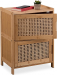 Relaxdays K&uuml;lgkapp 2 rotangist uksega K x S 56 x 42 x 30 cm Looduslik | &ouml;&ouml;kapp, elutuba, magamistuba, esikusse, 2 kappi
