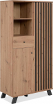 Medan 53A 003528 Kapp k&otilde;rge laudadega vitriinkapp Artisan Tamm / Antratsiit liistud umbes 80 x 156 x 40 cm