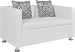 Hommdiy 2-kohaline diivan Diivan Lounge Diivan Relax Diivan Faux Nahk Valge