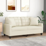 SECOLI 2-kohaline kunstnahast diivan 2-kohaline diivan 2-kohaline diivan 2-kohaline diivan 2-kohaline v&auml;ike elutuppa / magamistuppa / kontorisse / korterisse kreemikas 2-kohaline 140 cm