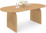 IDMarket - pikendatav Jaapani ovaalne s&ouml;&ouml;gilaud Edith 6-10 inimesele p&ouml;&ouml;giefektiga puit 160-200 cm