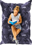 Roheline oakott XXL 140 x 180 cm 380 liitrit laste ja t&auml;iskasvanute oakott EPS helmed t&auml;idis hiiglaslik oakott suur v&auml;ljas lamades padi pestav ilmastikukindel Lounge istmepadi Camouflage must