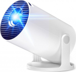 AKIYO O2 Beamer mit Apps, 2026 Verbesserte Version mit 18000 Lumen, WiFi6 ja BT5.4, Smart-Beamer, toetatud 1080P Full HD, 180&deg;-Drehung, Kompatibel mit HDMI/USB/Laptop/PS5 (valge)