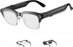 TOOBUR AI Smart Glasses mit 8MP Kamera, 1080P Anti-Shake HD Video, 2 Paar Linsen, Echtzeit&uuml;bersetzung & Sprachassistent, Bluetooth-Anrufe & Offene-Ohr-Audio f&uuml;r Vlogging, Reisen & Meetings