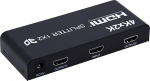 PremiumCord 4K HDMI Splitter 1-2 porti koos toiteallikaga, metallist korpus, video resolutsioon 4Kx2K 2160p UHD, Full HD 1080p 60Hz, 3D, HDCP, v&auml;rv must