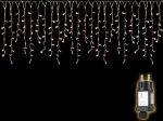 SALCAR LED Icicle Fairy Lights Outdoor 10 m Light Curtain Window Christmas Indoor 400 LED 31 V 8 režiimiga ja m&auml;lufunktsiooniga Soe valge