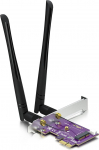 PCIE X1 to M.2/NGFF (A+E Key) WiFi Bluetooth juhtmevaba mooduli adapterkaart kahesagedusliku 2.4 ja 5G 2X 5dBi antenniga