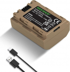 Neewer NP-FZ100 2400mAh aku Sony A7CII A7III ZV-E1, USB-C laadimiskaabel, &uuml;hildub Sony A7CII ZV-E1 A7III A7IV FX3 FX30 A6700 A1 A7C A7CR A7RIV A7RV A7SIII A9II A9 kaameraga