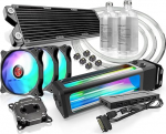 Raijintek Scylla Elite CA360 vesijahutuskomplekt, k&otilde;ik-&uuml;hes vedelikjahuti komplekt, ventilaatorid ja pump koos AGB-ga, kaugjuhtimispuldiga
