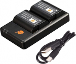 DSTE 2tk DMW-BLK22 (2350mAh/7.2V) Li-ion aku ja laadija &uuml;hildub Panasonic Lumix S5 DC-S5K DC-S5GK-ga
