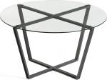Mango Steam Metro klaasist kohvilaud - l&auml;bipaistev plaat/must alusplaat