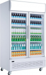 METRO Professional Double Beverage Fridge GSC2100, Steel/Glass, 120 x 72.5 x 206.6 cm, 930 L, with Lock, White (White)