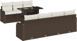 8-teiliges Garten Sofa Set mit Kissen Braun Poly Rattan Gartenlounge Model3348404