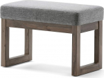 Simpli Home Milltown Small Ottoman Bench, kangas, Hall, 68,07 x 36,58 x 46,74 cm