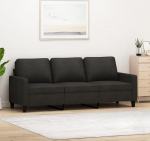 3-Sitzer-Sofa Wohnzimmer Diivan Sitzecke Wohnzimmer Diivan Diivan Sitzecke Schwarz 180 cm Stoff - 359175